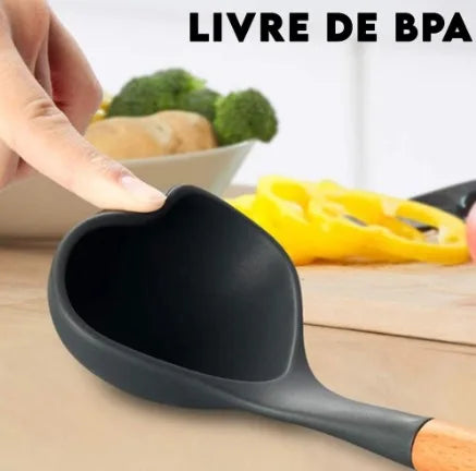 Kit Jogo 12 Peças Utensílios de Cozinha de Silicone